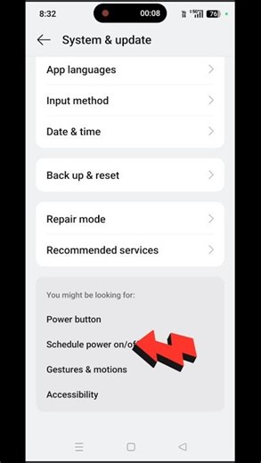 Scheduled phone power on/off#android #setting #poweroff