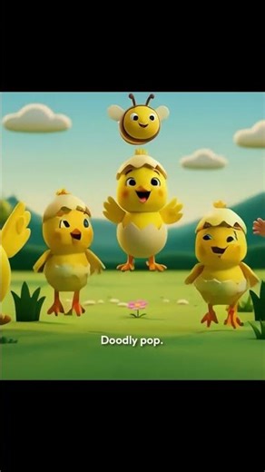 Baby Chicks Hatch with Mama Hen 🐥✨ | Cute Kids Song and Learning Fun | Doodly Pop #kids #kidsmusic