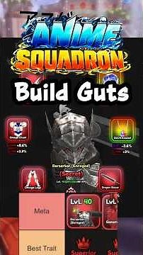 Cách build đồ và Gear Mạnh Nhất Cho Guts Trong Anime Squadron! #roblox #animerangerx #animesquadron