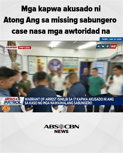 Mga kapwa akusado ni Atong Ang sa missing sabungero case nasa mga awtoridad na. #NewsPatrol #reels | TV Patrol
