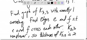 SOLVED:The thickness of a simple graph G is the smallest number of… | Numerade