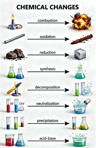 Types of Chemical reactions #chemistrypage #periodictable #chemistrychamps #atomicphysics #chemistry