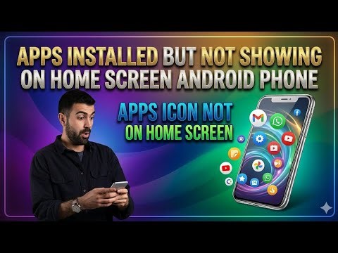 apps installed but not showing on home screen android phone | apps icon not showing on home screen