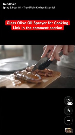 Glass Olive Oil Sprayer for Cooking #luxefusionofficial #homehacks #amazon #amazonmusthaves #short