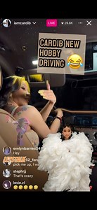 The hilarious scene of nearly 30K viewers tuning in to watch Cardbi tackle driving in the rain had me cracking up! She was definitely having a slippery and slidey adventure! #cardib #fyp #viral #reels #enough #viralreels | Let’s Talk