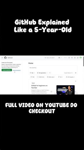 GitHub for beginners #shortsfeed #shorts #sql #github #trendingshorts