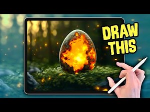 PROCREATE Step by step Drawing Tutorial - MAGICAL EGG