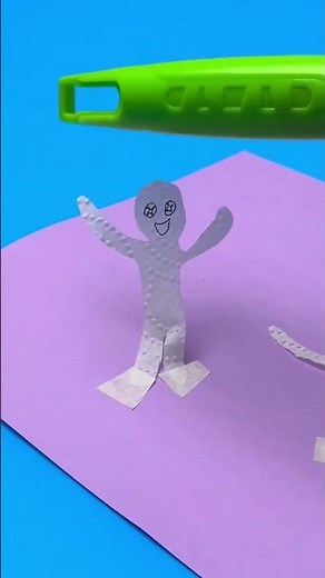 Amazing Paper Ghost Comes to Life! 👻✨ #CreativeKids #FunCrafts