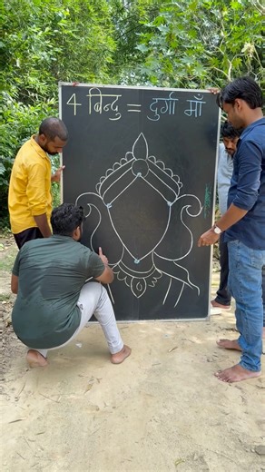 9.4K views · 78 reactions | Durga maa drawing step by step with 4 dots for beginners | AP Drawing | Facebook