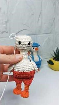 Crocheted goose girl progress 🪿#crochet #amigurumi #handmade #goose