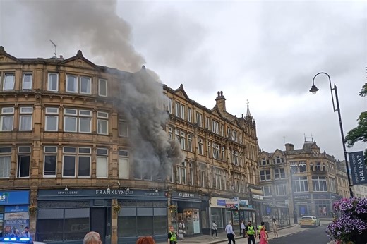 Video shows smoke billowing from Halifax town centre building after fire