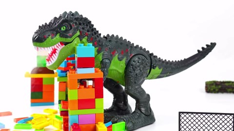 AHCo. Trex Dinosaur Toys for Kids 3-5, Small Electric Walking Tyrannosaurus Rex Dino for Toddler Boys, Best Gifts for Age 3 4 5 6 7 Year Old, Light, Sound & Spray