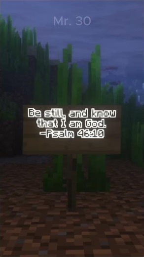 Minecraft: Be still and know I am God