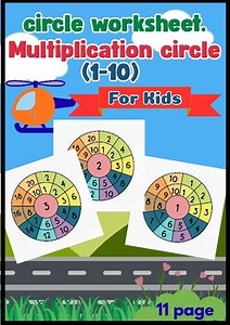 Multiplication circle (1-10)-poster-halloween math