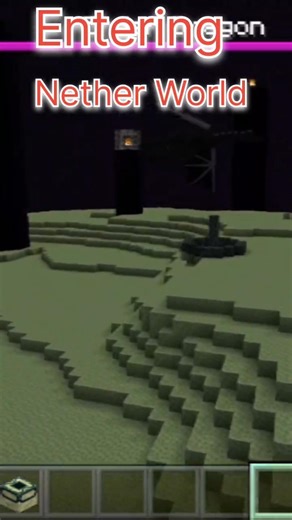 Entering the Nether World 🔥 #minecraft #shorts