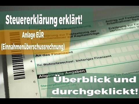 Tax return 2017: Annex EÜR! The income surplus statement!