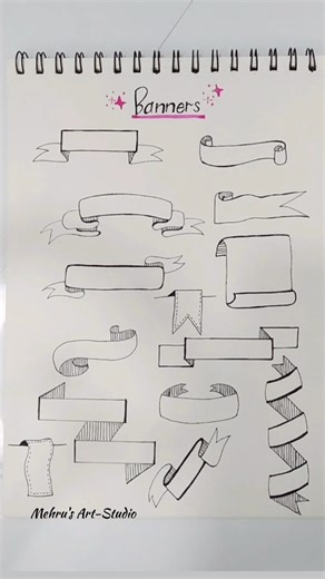 14 Banner ideas(part-5)🤩📚#foryou#studentlife#viral#shortsfeed#shorts#banner#journal#design#art#draw