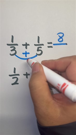 Math Tricks on Instagram: "Fraction hack: Adding fractions"