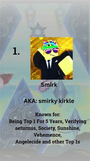 Top 3 best players in geometry dash #fyp #fypシ #SMIRKYKIRKLE #gaming #geometrydash #jokes #zoink