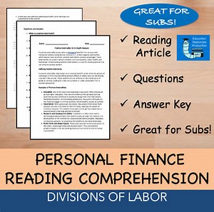 Divisions of Labor - Personal Finance - Economics - Reading Comprehension