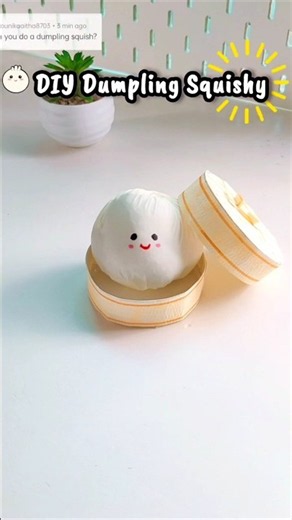 You won't believe how easy this dumpling squishy is to make! 🥟✨ #diy #origami #shorts