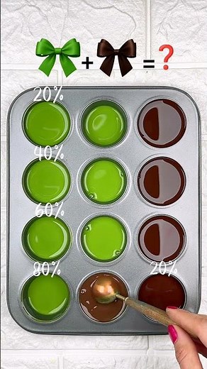 “Green & Chocolate Shades: 4 Stunning Mixes!” 🍫🌿 #colormix #colormixing #artshorts #colorpalette