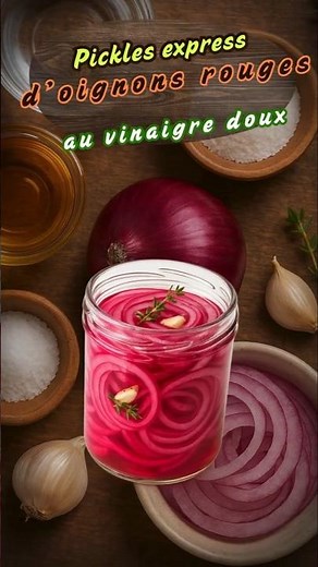 Pickles express d’oignons rouges au vinaigre doux - #pourtoi #recette
