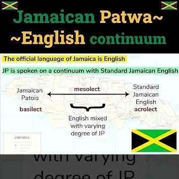 The Jamaican English-Patwa continuum
