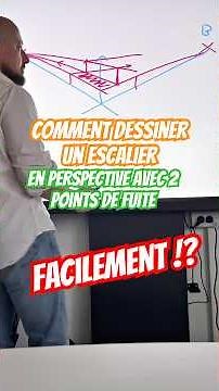 Drawing tutorial: How to draw a staircase in perspective with 2 vanishing points?