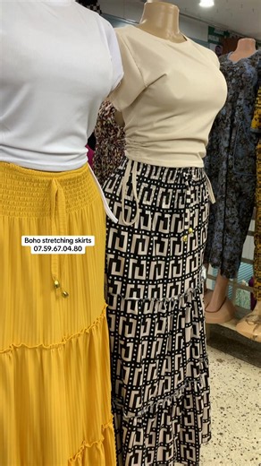 Boho Stretching Skirts at Amba Fashions: Comfortable Boho Style