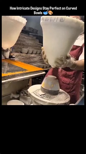 coldwar.io on Instagram: "This machine uses pad printing to apply detailed designs onto bowls with precision. A soft silicone pad first picks up ink from an etched plate, then gently presses the design onto the bowl. Because the pad can flex and stretch, it adapts to curved and uneven surfaces without distorting the artwork. . . . . The result? Crisp, consistent patterns on every bowl, even in large production runs. This makes pad printing ideal for factories that need high-quality, repeatable d