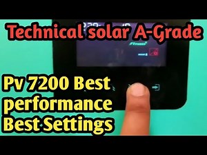 Pv 7200 Fronus Best Setting Best Performance 😊