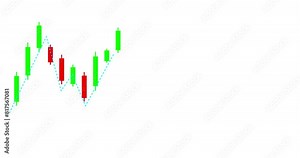bearish trading graphc with candlestick animation on white background,trading downfall investment loss graph animaiton