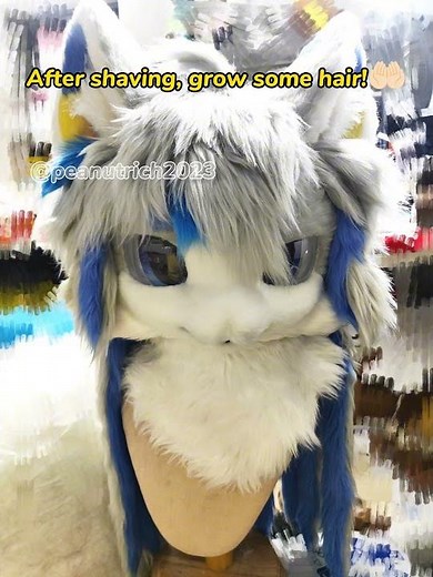 35th Kemono Fursuit Commission Making Progress!💙🩶😸
