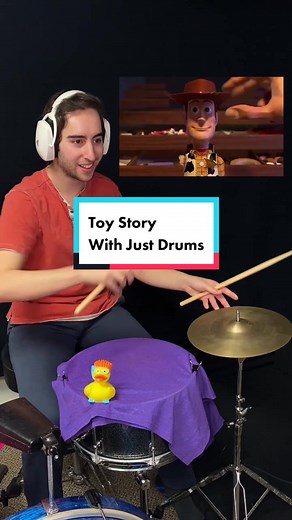 The sounds of Toy Story with just my drums. Final result on my page! #disney #satisfying