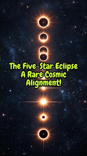 The Five-Star Eclipse — A Rare Cosmic Alignment! #shorts