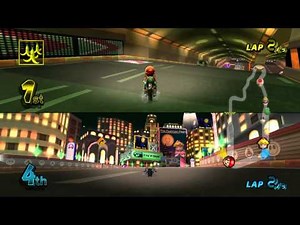 Mario Kart Wii - 2 Player gameplay