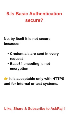 Is Basic Authentication Secure? | REST API Explained #BasicAuthentication#APISecurity#AskRaj