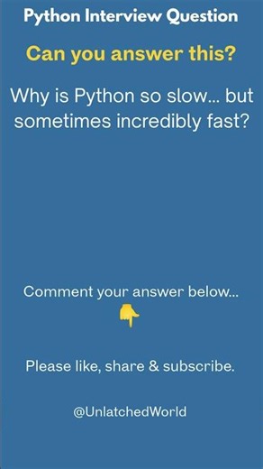 Python Question Performance Secrets #shorts #coding #python #interview