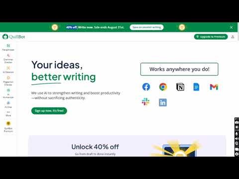 Write smarter, clearer, and faster—let QuillBot polish every word.