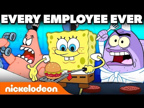 Every KRUSTY KRAB Employee Ever 🍔 SpongeBob | Nicktoons