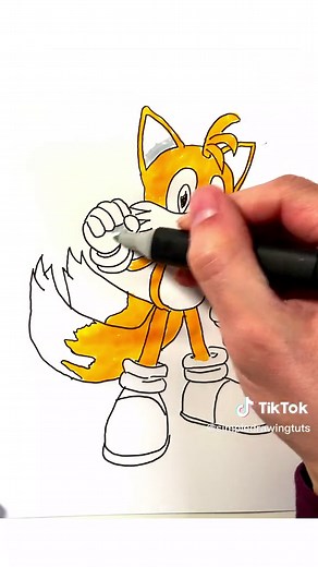 How to Draw Tails from Sonic | Easy Step-by-Step Tutorial