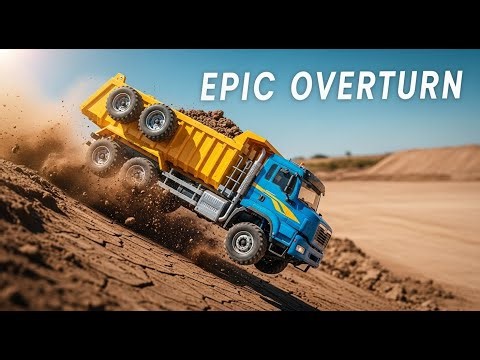 Amazing RC Construction Trucks & JCB Backhoe Toys Working in Sand!