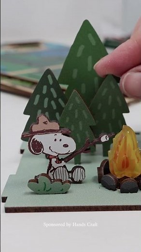 Let's make a Snoopy Beagle Scout Book Nook! DIY Kit from Hands Craft - Link in Description