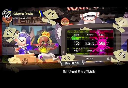 Agent 3 vs Agent 8 Results in Splatoon 3 Splatfest