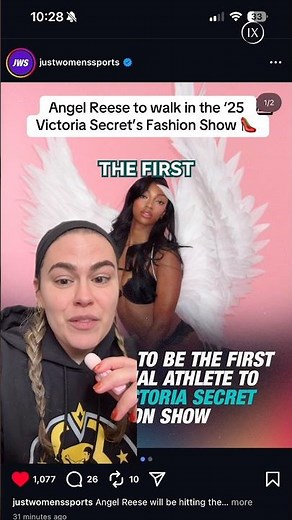 Angel Reese is Victoria Secret’s newest angel🪽 #shorts