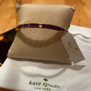 NWT Purple and Gold Kate Spade Bracelet Bangle   Dustbag