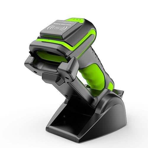 Alacrity Wireless Charging 1D 2D Barcode Scanner, UHF RFID Tags Reader, 2.4Ghz Wireless Bluetooth Wired 3 in 1