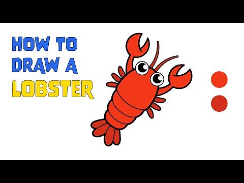 How to Draw a Lobster - Drawing Lobster Step by Step - For Kids