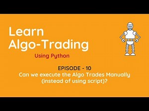Can we execute the Algo Trades Manually (instead of using script)?